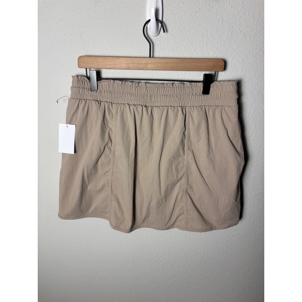☀️90 Degree by Reflex Trekki Blissful Journey Skort Oak Brown Seersucker XL NWT - Picture 5 of 5